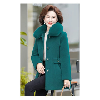 Áo khoác dạ, khoác nhung, khoác sợi tổng hợp cho phụ nữ lớn tuổi, phụ nữ trung niên béo mập.