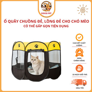 Ổ Quây Chuồng Đẻ, Lồng Đẻ Cho Chó Mèo Có Thể Gấp Gọn Tiện Dụng