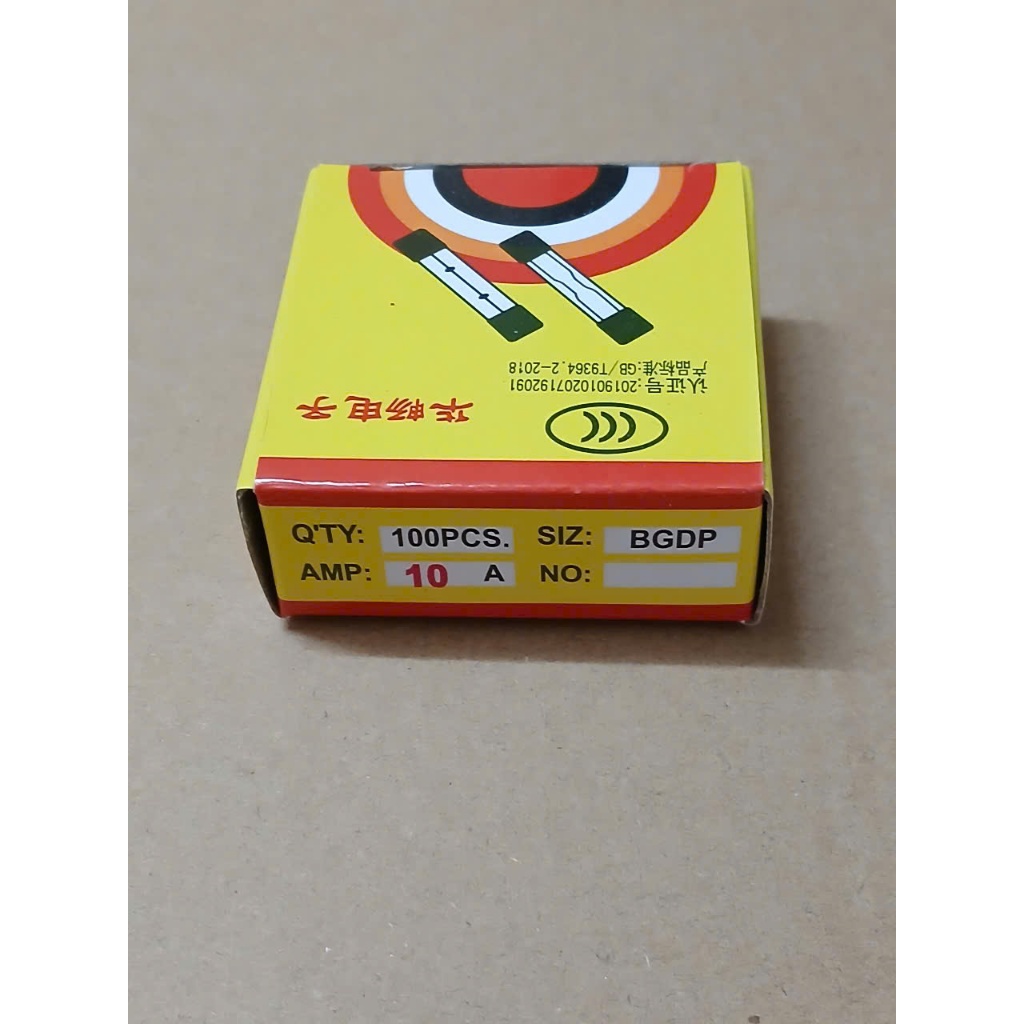 Cầu Chì 10A 250V 5x20mm (Hộp 100 chiếc)