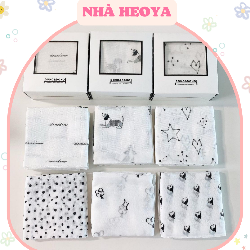 SET 10 KHĂN SỮA DONODONO HÀN QUỐC CHO BÉ