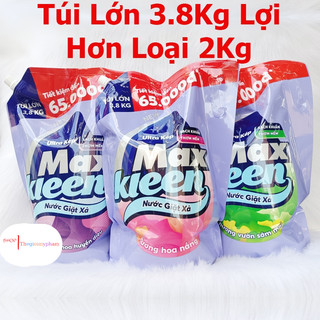 [Kèm Tặng]Túi 3.8Kg Nước Giặt Xả MaxKleen Hoặc 3.6Kg Hương Nước Hoa