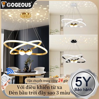 Gogeous đèn thả trần Bầu trời đầy sao đèn led ốp trần 3 màu cho phòng khách/phòng ngủ phong cách Bắc