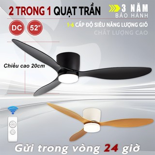 Goegeous quạt trần phòng khách có cổ ngắn gió mạnh cho căn hộ Quạt trần Quạt trần 3 cánh quạt trần