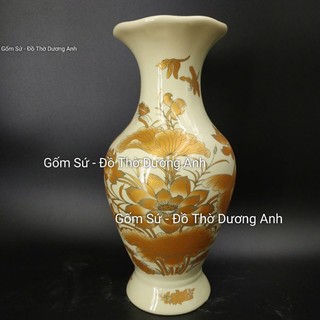 Lọ hoa thờ, bình hoa, Lọ cắm hoa màu Vàng Ngà
