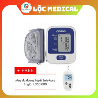 Máy đo huyết áp bắp tay Omron HEM-8712 Tặng Máy đo đường huyết Safe-Accu (25 kim và 25 que)