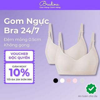 Combo 2 Áo lót nữ không gọng đệm mỏng, Cotton basic thoải mái mát mẻ, áo lót cho học sinh nâng ngực tự nhiên ALKG5