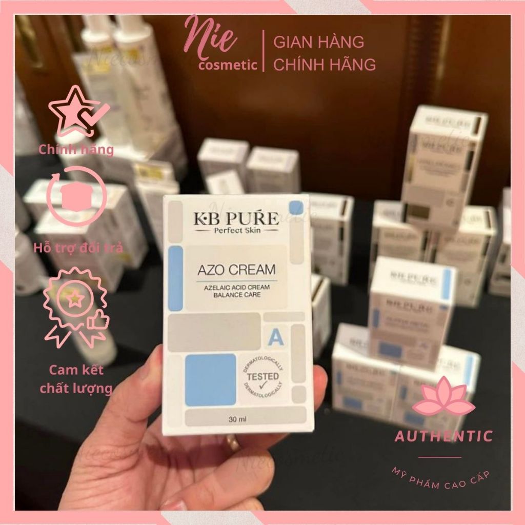 [Hàng công ty] Kem dưỡng KB PURE AZO CREAM 30 ml giảm mụn cực mạnh