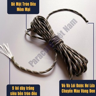 (Cuộn 2,5m) Dây paracord 9 lõi 4mm tròn