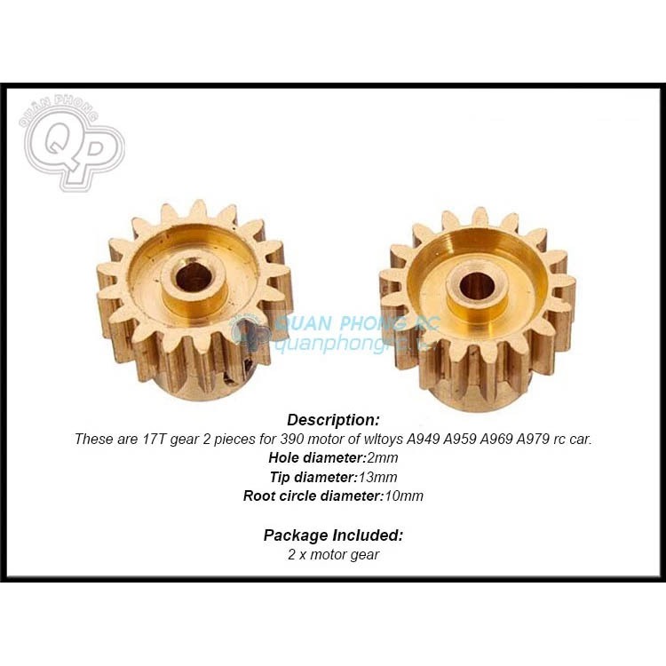 Nhong motor dành cho xe điều khiển 959A - 959B (1 CÁI)