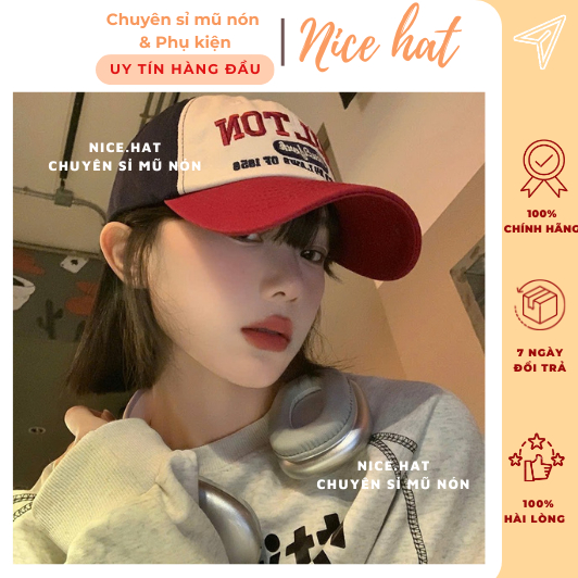 Mũ lưỡi trai form mềm Nón kết thời trang thêu ChilTon phối màu năng động trẻ trung, cá tính - LT96