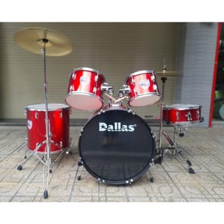 Bộ trống jazz Dallas DL221 nhiều màu đẹp (gồm có 5 trống, ghế, dùi, cymbal, pedal)
