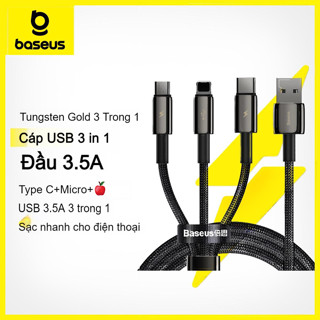 Dây cáp USB Baseus 3 trong 1 Micro USB Type C sạc nhanh và truyền dữ liệu cho i14 13 Samsung Xiaomi Huawei