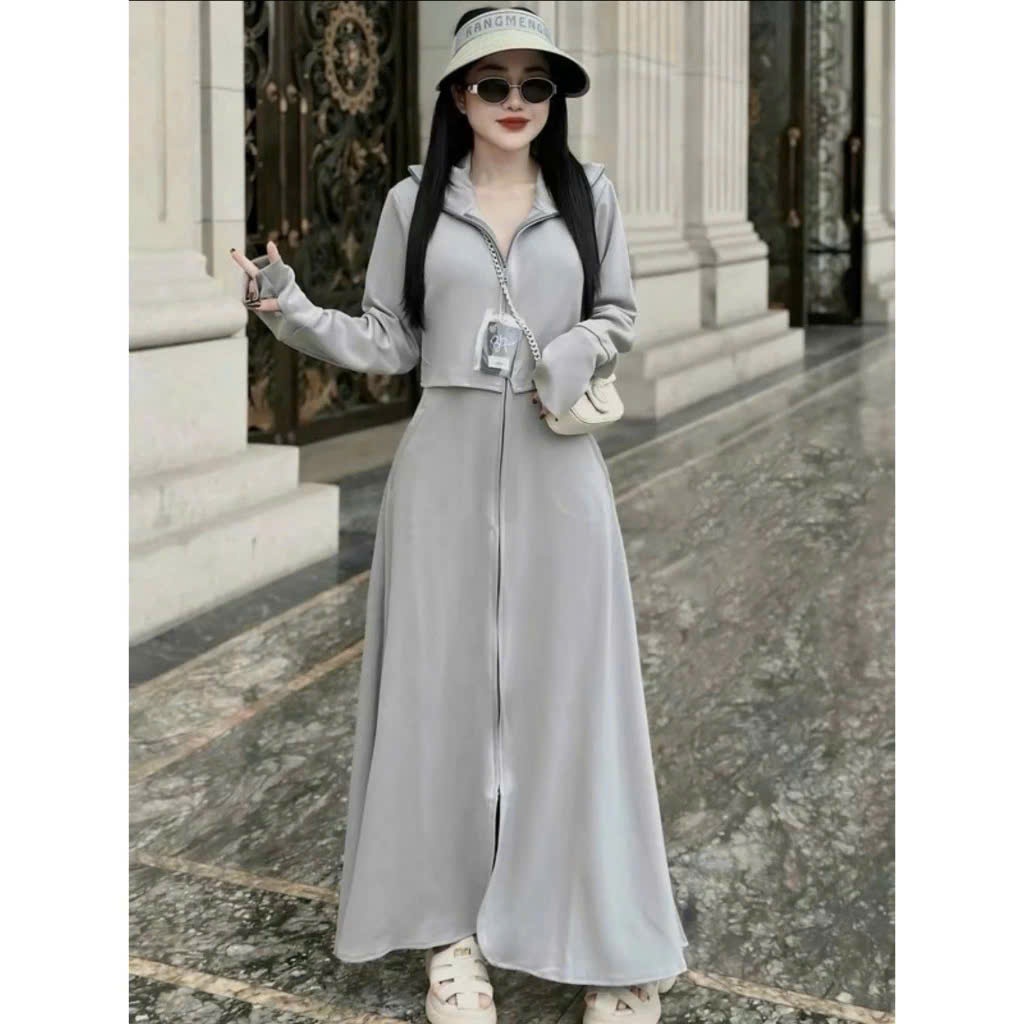 ( HÀNG 2 LỚP )Áo Chống Nắng Toàn Thân Nữ From Dài Rộng Chất Vải Umi Hàn UPT50+ Chất Vải Co Giãn Thoáng Mát Thấm Hút | BigBuy360 - bigbuy360.vn