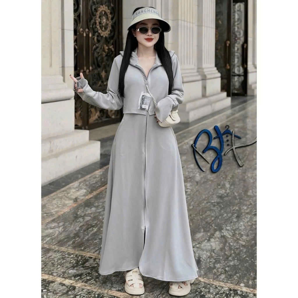 ( HÀNG 2 LỚP )Áo Chống Nắng Toàn Thân Nữ From Dài Rộng Chất Vải Umi Hàn UPT50+ Chất Vải Co Giãn Thoáng Mát Thấm Hút | BigBuy360 - bigbuy360.vn