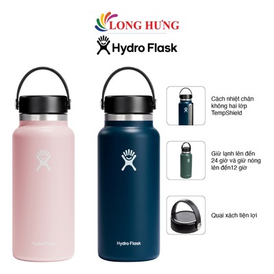 Bình nước giữ nhiệt nóng lạnh Hydro Flask Wide Flex Cap 32 OZ/946ml  - Hàng chính hãng