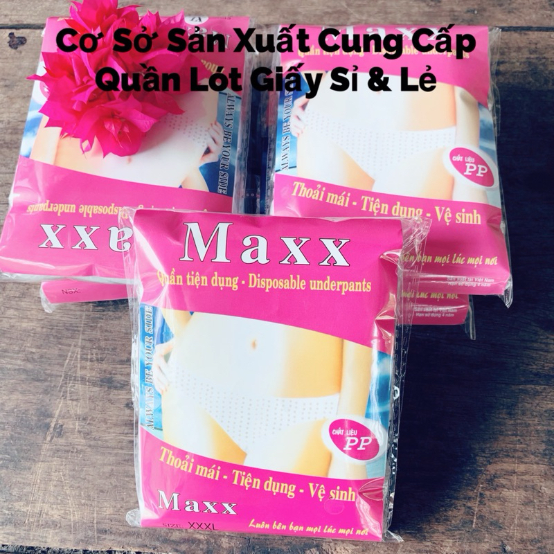Quần Lót Giấy MAXX 1 gói 5 chiếc (MSP: Đáy Cotton - 2lớp đáy)
