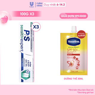 Bộ 3 Kem đánh răng P/S Chuyên gia Giảm ê buốt với tác động từ khoáng 100g/hộp