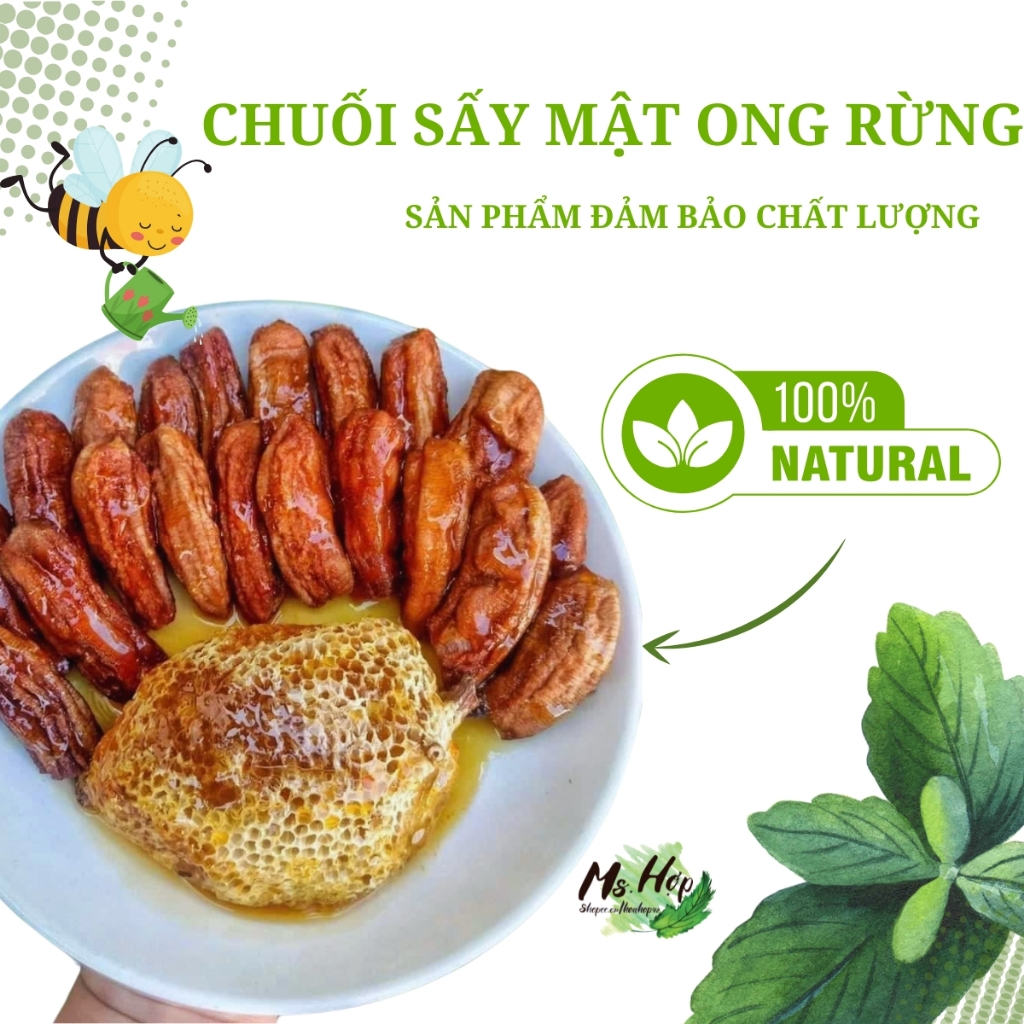 CHUỐI SẤY MẬT ONG 500GR (Hình thật)