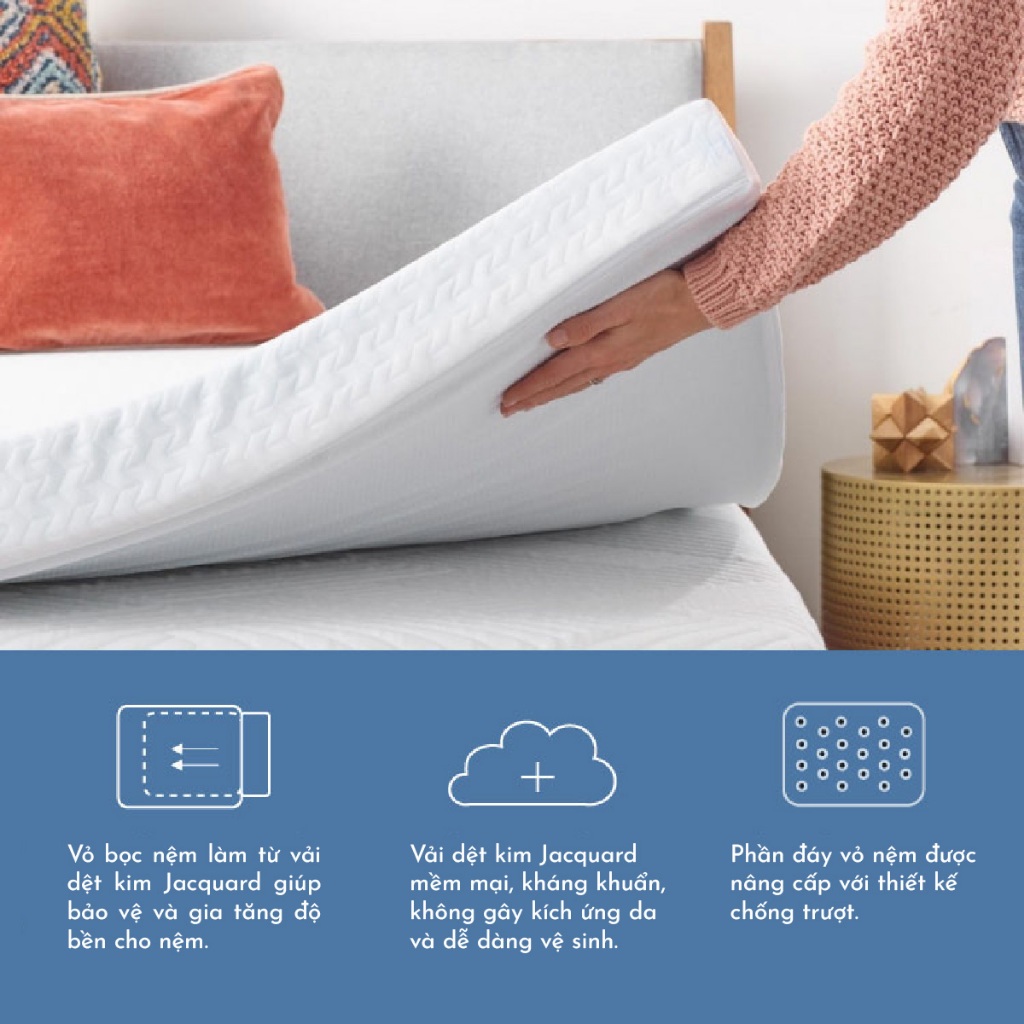 Nệm Topper NOOZ 5cm Foam Cao Su Non Trải Sàn Tiện Lợi Nâng Đỡ Tối Ưu NOOZ Home Goods | BigBuy360 - bigbuy360.vn