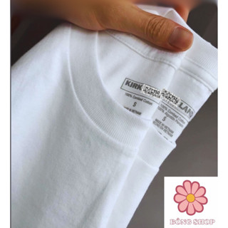 Áo thun trơn Kirk.L-A-N-D Unisex Oversize, Nam,Nữ, Cổ Tròn, 100% Cotton - Áo phông cổ tròn - BÔNG SHOP