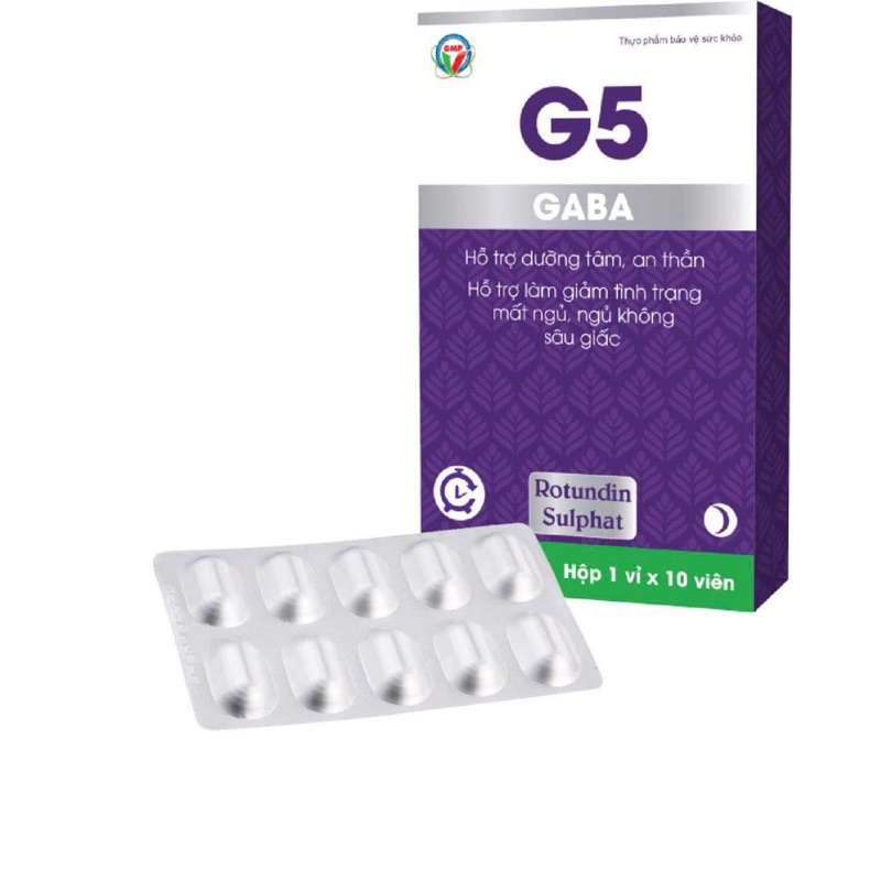 G5 GABA - Hỗ trợ làm giảm tình trạng mất ngủ, ngủ không sâu giấc, dưỡng tâm, an thần