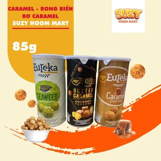 Bắp rang Eureka Malaysia các vị Caramel/Rong biển/Bơ caramel lon 70g