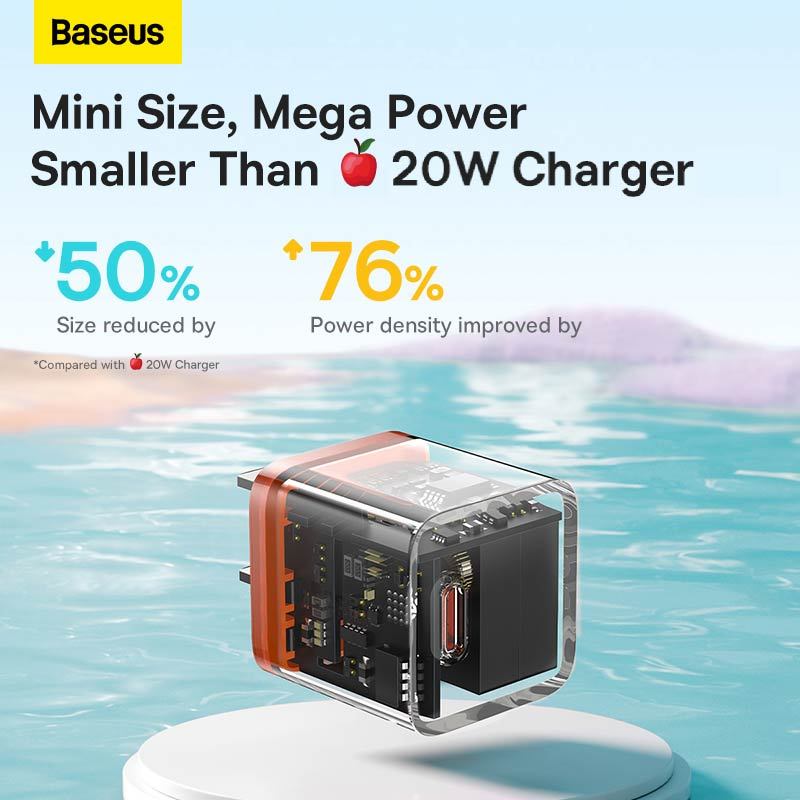 Bộ sạc nhanh GaN5 Pro Baseus 20W Type-C an toàn cho điện thoại