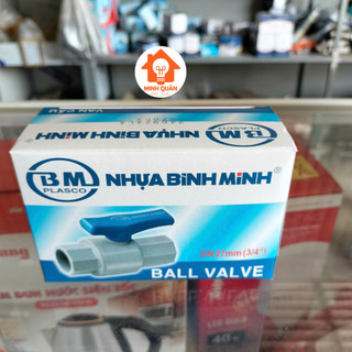 Van cầu nhựa PVC, Van khóa nước Bình Minh phi 21, 27, 34mm