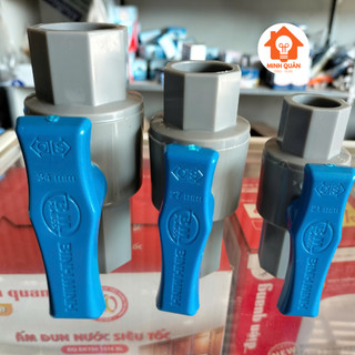 Van cầu nhựa PVC, Van khóa nước Bình Minh phi 21, 27, 34mm