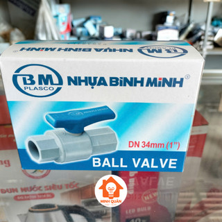 Van cầu nhựa PVC, Van khóa nước Bình Minh phi 21, 27, 34mm