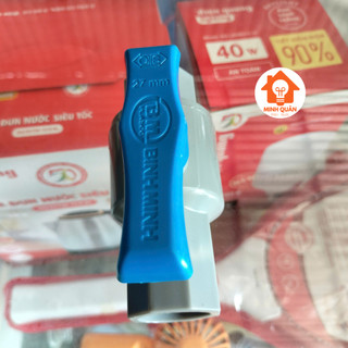 Van cầu nhựa PVC, Van khóa nước Bình Minh phi 21, 27, 34mm