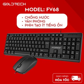Bàn phím máy tính giá rẻ GOLDTECH FV68 có dây full size 104 key gõ phím nhanh chống nước tốt giả cơ gaming văn phòng