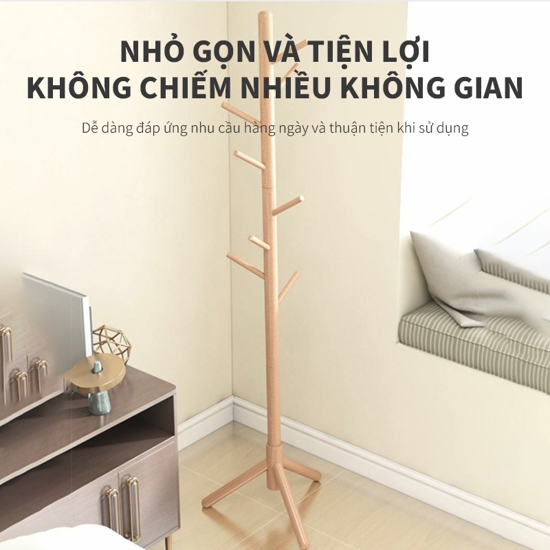 Cây Treo Quần Áo Cây Treo Đế Tròn 3 Chân 8, 9 và 10 nhánh cây móc đồ Giá Treo Đứng Decor Phòng | BigBuy360 - bigbuy360.vn
