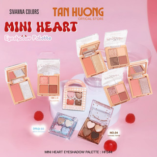  Phấn mắt 4 ô Sivanna Colors Pocket Candy Face Palette HF182 9,6g  Mini Heart HF544 3.2g 