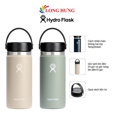 Bình nước giữ nhiệt nóng lạnh Hydro Flask Wide Flex Cap 16 OZ/473ml - Hàng chính hãng