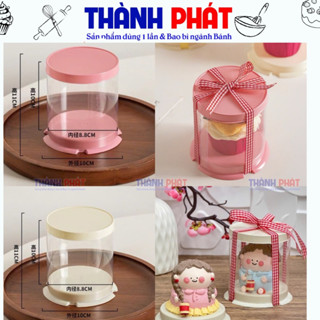 50 Hộp trụ mini xinh xắn tặng quà valentine - hộp đựng 1 cupcake -  hộp đựng bánh tiệc, bánh kem mini, hộp đựng art toy