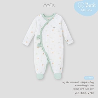Nous Newborn Bộ liền dài có tất, bodysuit cho bé sơ sinh hoạ tiết đáng yêu bé trai bé gái BST T2