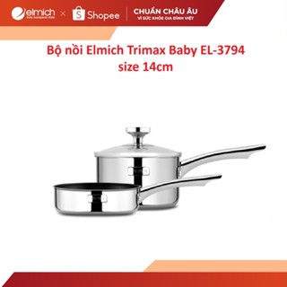 [LIFEMCMBP4 -12% đơn 250K] Bộ nồi Elmich Trimax Baby EL-3794 size 14cm