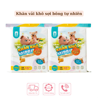 Mipbi giấy khô đa năng khăn mềm sợi thiên nhiên - Hàng chính hãng