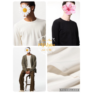 Áo giữ nhiệt Nam heattech extra warm vải gân waffle Uni qlo