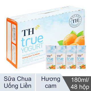  Sữa Chua Uống Tiệt Trùng TH True Yogurt milk Hương Cam Dâu Việt Quất 180ml 