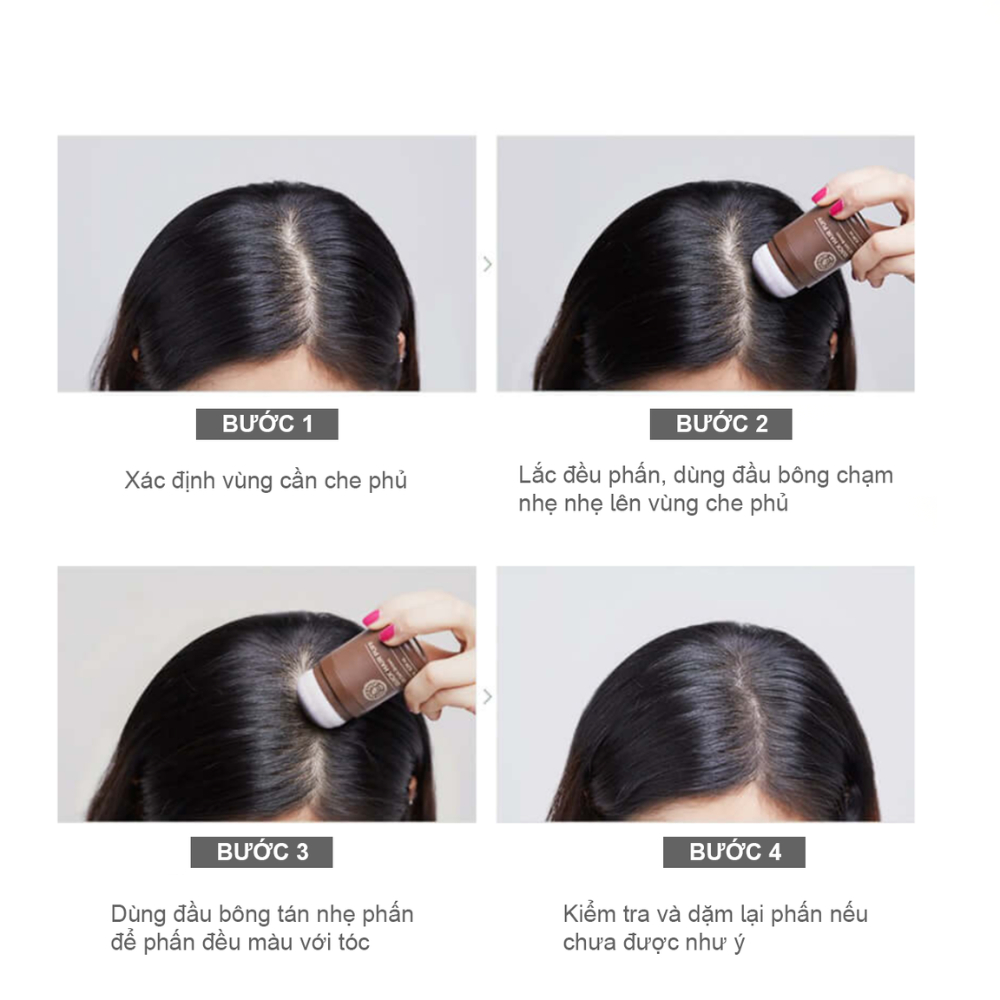 Phấn Che Khuyết Điểm Tóc Che Hói Tóc The Face Shop Quick Hair Puff The Face Shop