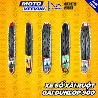 [MTVV] Vỏ lốp xe máy KHÔNG KÈM SĂM CAMEL 900 Gai Dunlop 45 50 60 70 80 90 100 17 TT (Lốp xài ruột)<END>