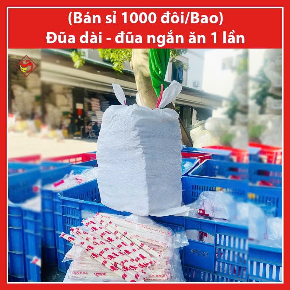 (Bán sỉ 900 đôi/Bao) - Đũa ăn một lần, đũa tre