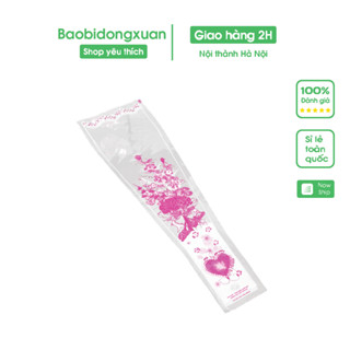  Set 100 Giấy Kính Trong Suốt Đựng Hoa 1 Bông Túi Bóng Gói Hoa 20 11 Chống Thấm Nước 