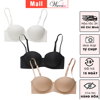 Combo áo ngực cúp ngang WANNABE áo chíp gọng dẻo nhưng nâng chắc chắn chống tụt khi vận động ANT08