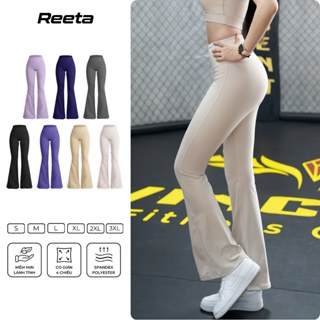 Quần legging nữ ống loe Reeta cạp cao nâng mông tôn dáng tập gym yoga pilates chất vải mềm mịn,co giãn,thoáng khí- A3012