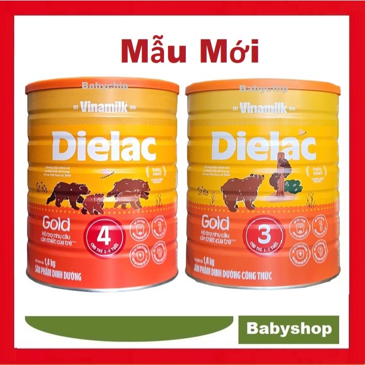 [MẪU MỚI] Sữa Bột Dielac Alpha gold 3,4 1.4kg [Date 2027]