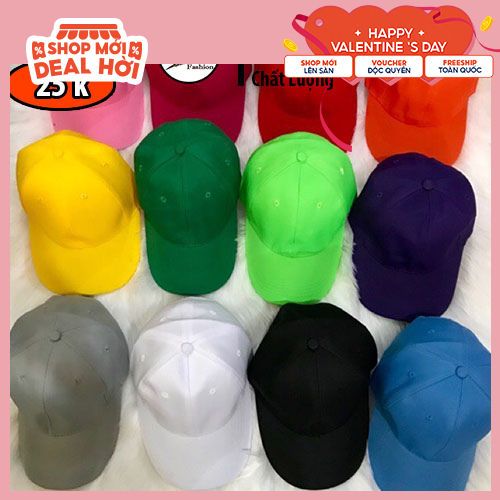 Mũ lưỡi trai trơn basic đơn giản | Nón kết thời trang Unisex nam nữ nhiều màu SG111