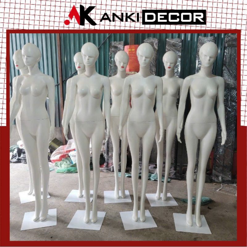 Manocanh nữ toàn thân, manơcanh nữ mái vát, canh nữ cả người  mái vát , canh nhựa chống vỡ Anki Deco